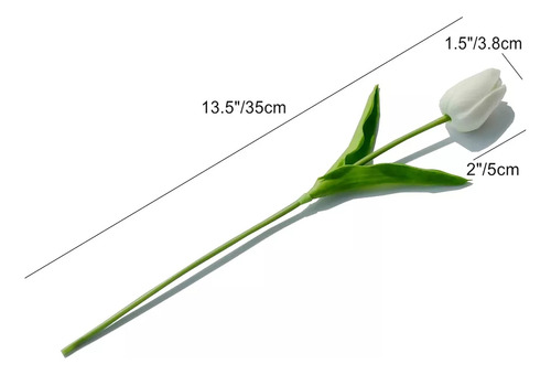 20 Flores Artificiales De Seda De Tulipán Para Regalar