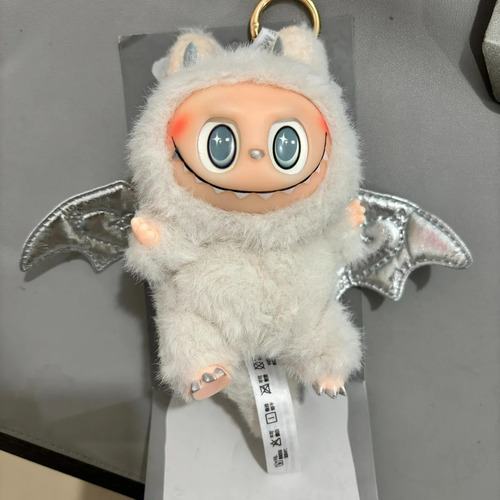 Peluche Labubu Blanco Halloween Edición Llavero Replica Blanco