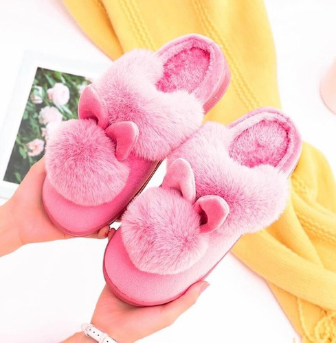 Pantufla Sandalia Conejo Calientita Comoda Acojinada Dama