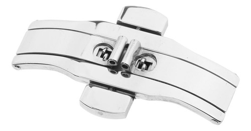 Reloj Despliegue Mariposa Cierre Doblado Plata Hebilla De