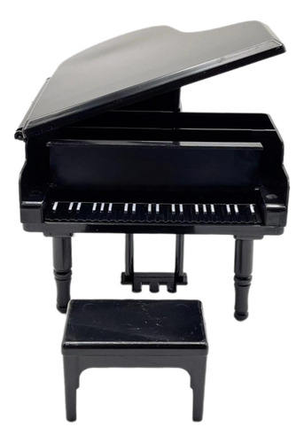 Mini Piano De Juguete Con Banqueta, Accesorios Negro