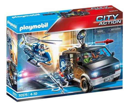 Playmobil 70575 Helicoptero Policía Persecución City Action
