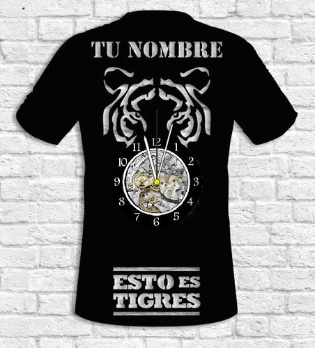 Reloj Corte Laser 1162 Tigres Playera Logo Personalizado