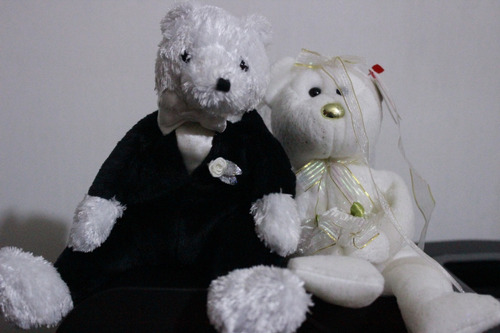 Peluche  Ty Los Novios Osito Hers-groom De 18cm Y 21cm  