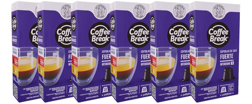 Capsulas Nespresso Coffee Break Fuerte Pack X 6 Cajas