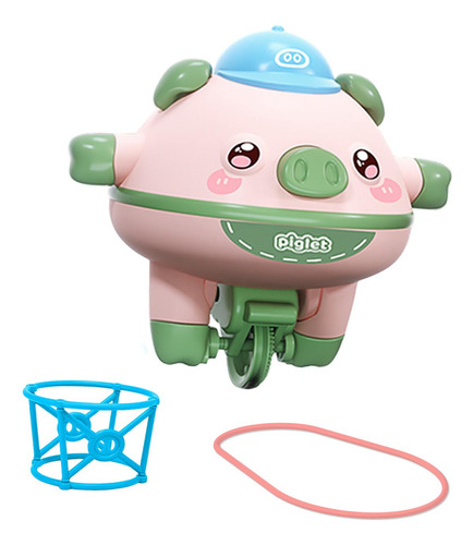 Porco De Equilíbrio Para Andar Na Corda Leitão Verde