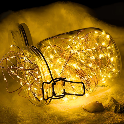 Fio De Fada 30 Led 3metros C/pilhas Luz Branco Quente E Frio