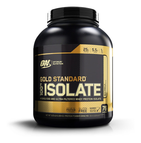Gold Standard 100% Whey Isolate 2,27kg On Optimum Nutrition Sabor Baunilha