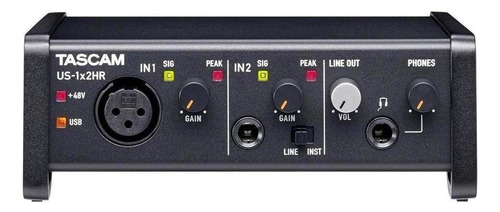 Interface De Audio Tascam Us-1x2hr 1x2 Canales Usb Color Negro