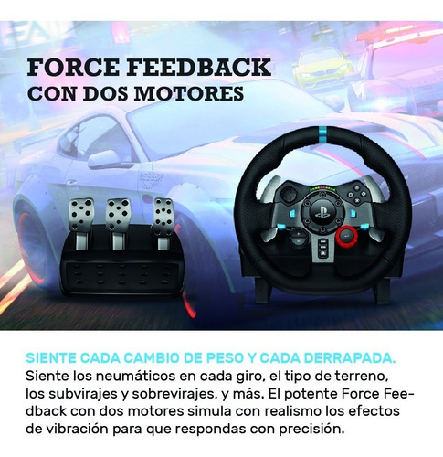 Imagen 3 de 6 de Volante Logitech G29 Pedalera Ps4 Ps3 Profesional Racing