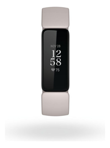 Smartband Fitbit Inspire 2 caixa de  plástico  black, pulseira  lunar white FB418