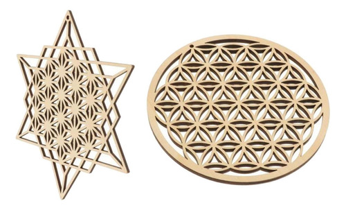 2 Uds Geometría Sagrada Escultura De Pared Meditación