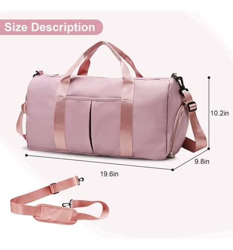 Bolsa De Gimnasio Deportiva Con Bolsillo Mojado Y Compartime