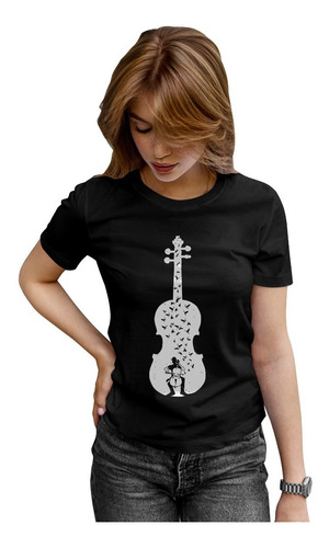 Playera Mujer Cuello Redondo Instrumentos Música Ropa Alfa