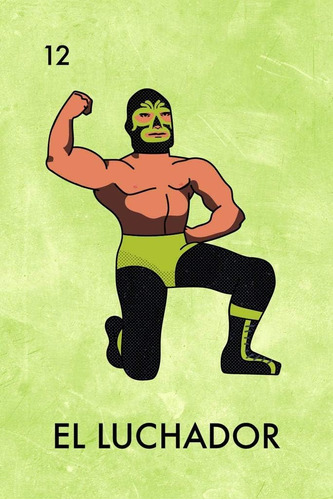 El Luchador Lotería Mexicana Parody Mask Lucha Libre Cool Wa