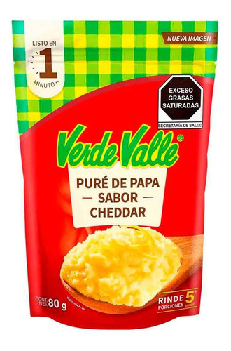Puré De Papa Verde Valle Cheddar 80g
