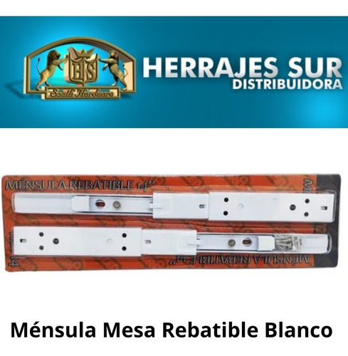Imagen 2 de 7 de Ménsula Mesa Rebatible 12'' Blanco 300 Mm Bronzen