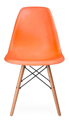 Sillas Eames Ideal Comedor Living  Color Naranja 