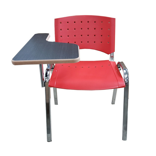 Silla Pupitre Universitaria Silla Para Capacitacion Colegios Cursos Estructura Integramente Cromada C/ Color Rojo