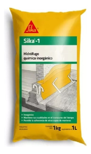 Hidrofugo Químico Inorgánico Sika - 1 Sachet 1 Litro