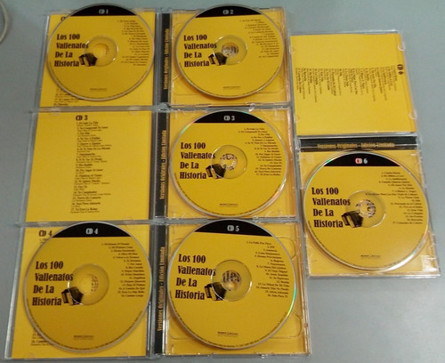 Kit De 6 Cds Originales: Los 100 Vallenatos De La Historia. (Usado)