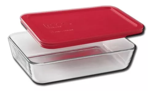 Bandeja Fuente Vidrio Pyrex Tapa Roja 750 Ml Pettish Online