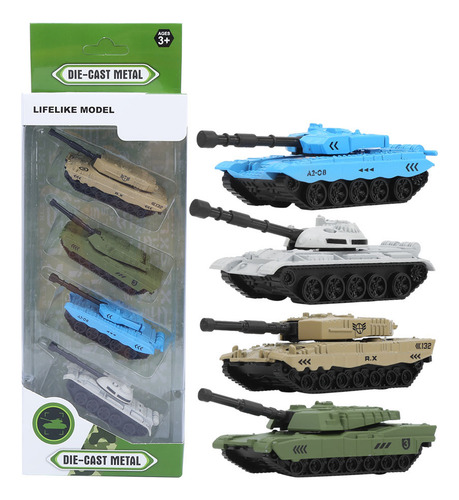 Modelo De Tanque De Aleación De 4 Piezas, Decoración Militar