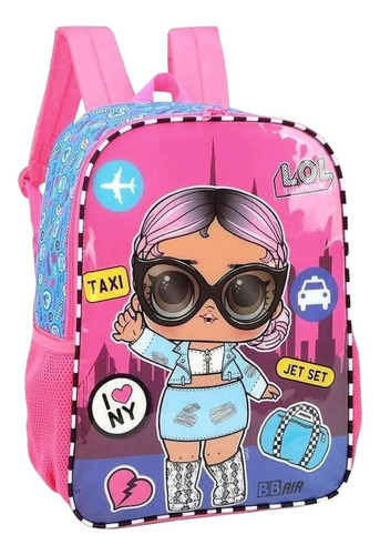 Mochila Costas Lol Surprise Escolar Feminina Rosa Luxcel