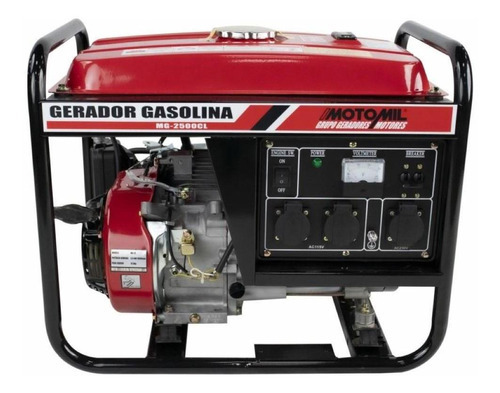 Gerador Gasolina 2,5 Kva Monof 110/220v Mg-2500cl Motomil