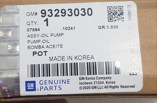 Bombna De Aceite Chevrolet Corsa 1.6 Gm