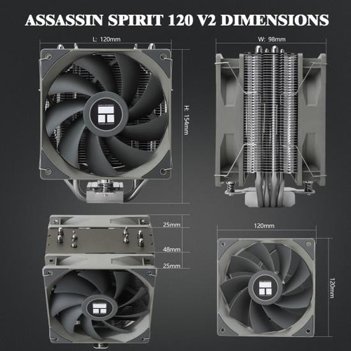 Cooler De Ar De Cpu Thermalright Assassin Spirit 120 V2 Plu