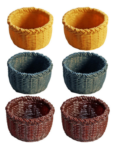 Mini Cestas De Piquenique Mini Basket House, 6 Unidades
