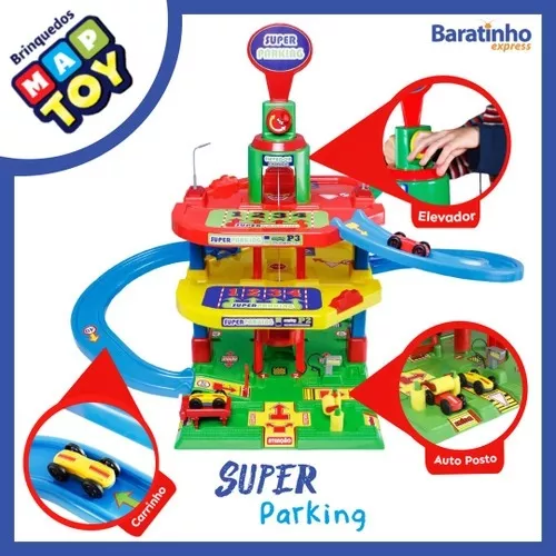 PISTA INFANTIL CARRINHO ESTACIONAMENTO POSTO GASOLINA HOT WHELLS