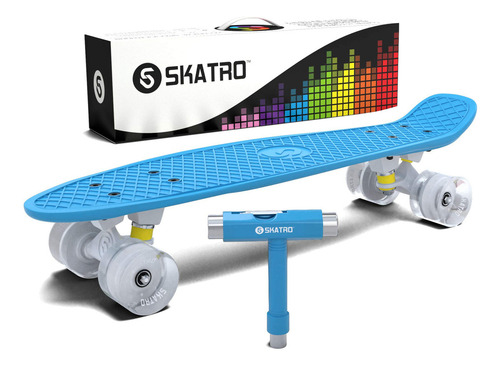Skatro - Mini Cruiser Skateboard Tabla De Plástico De Estilo