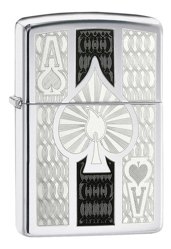 Zippo Cartas Poker Ace Intricate Spade Design