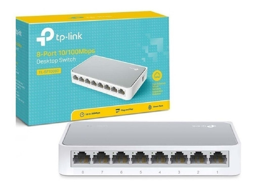 Switch 8 Bocas Tp-link Tl-sf1008d 10/100 Mbps 8 Puertos Lan