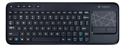 Teclado sem fio Logitech K400 QWERTY inglês UK cor preto