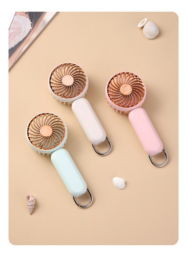 Ventilador Portátil De Mano, Recargable Por Usb Color Blanco