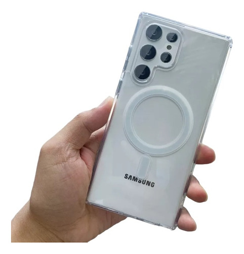 Funda Carga Inalámbrica Transparente Rudo Para Samsung + 20d
