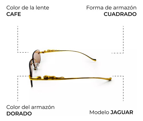 Gafas De Sol Diseño Jaguar De Lujo Calidad Premium Unisex Uv Jaguar Naranja Oscuro Dorado Dorado
