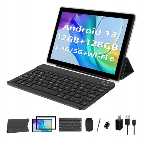 Android 13 Tablet 10  12gb Ram 128gb Rom, Con Mouse Teclado