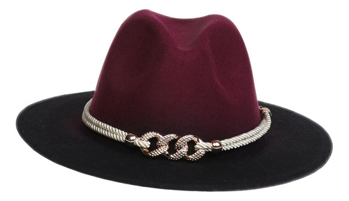 Sombrero Fedora Niñas Niños Con Cadena Rendimiento Dos