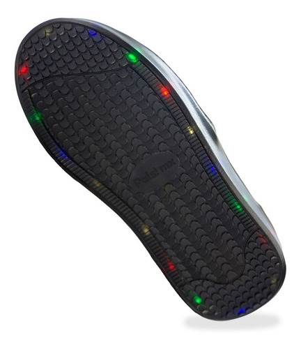 Imagen 4 de 7 de Tenis Negro Luces Led Niño Dinosaurio Trex Jurassic, Pals Mx