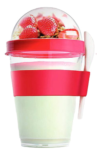 Set X 2 Vaso Yogurt Cereal Capacidad 450ml