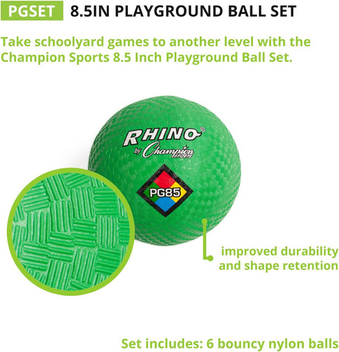 Juego De Pelotas Champion Sports Rhino Playground, 8.5 D,...