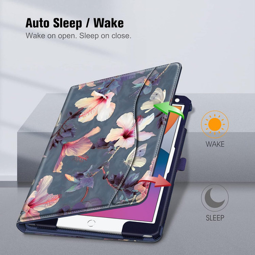 Funda Para iPad 9a/8a/7a Gen Fintie Azul Soporte Ajustable