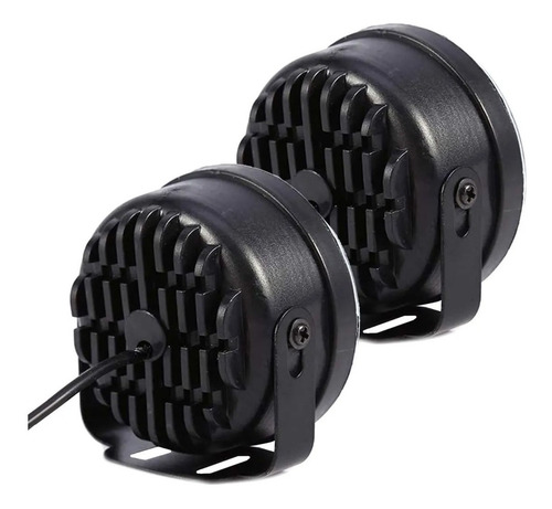 Imagen 7 de 10 de 2 Juego Faro Auxiliar Led 12v 9 Led 7cm Universal 4x4 Auto