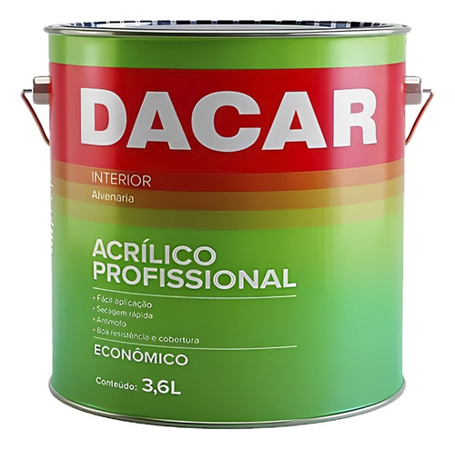 Tinta Acrílica Profissional 3,6 L Dacar Acabamento Fosco Cor Palha