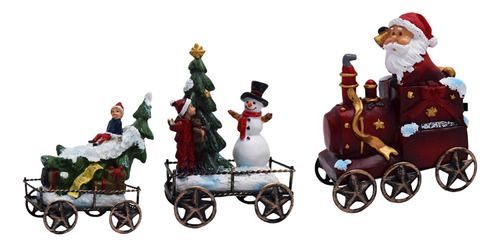 Estatuas De Tren De Navidad De Papá Noel, Estatuas De Mesa,