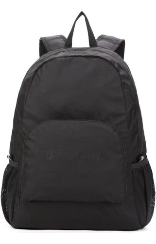 Mochila Encerada De Lona De Cuero Genuino Para Laptop, Negro